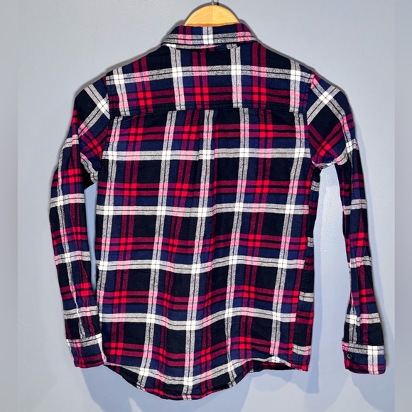 Set Of 2 Boys Different Brands Long Sleeve Flannel Shirt Size L 10-12 Multicolor - Picture 2 of 8